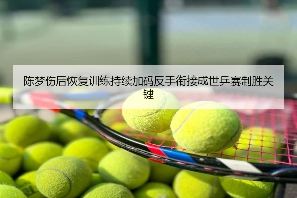 陈梦伤后恢复训练持续加码反手衔接成世乒赛制胜关键